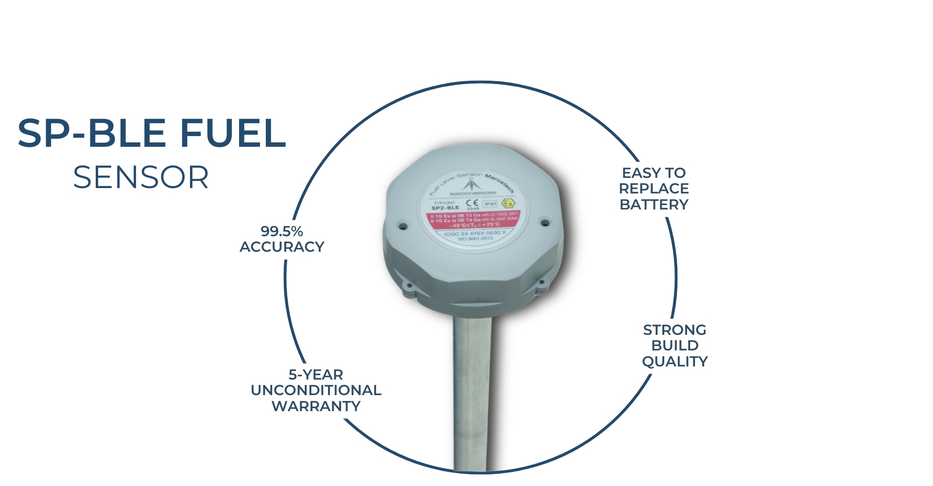 BLE-enabled wireless capacitive fuel sensor for industrial and fleet use