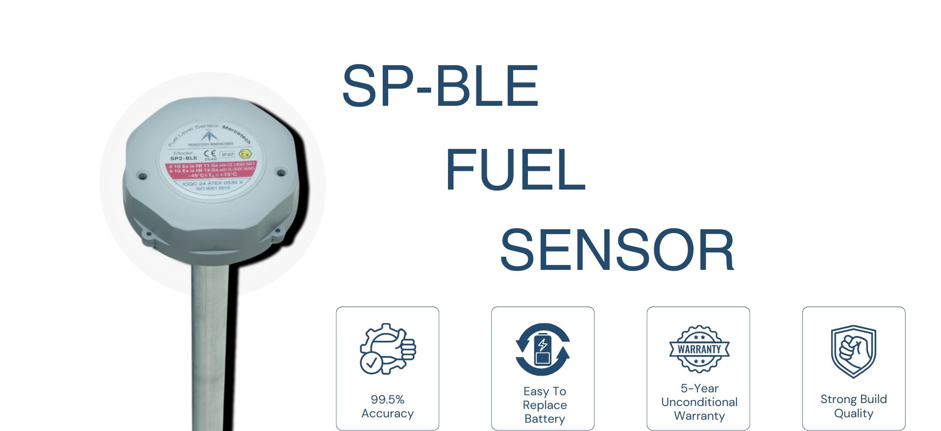 Smart wireless fuel sensor with BLE 5.3 technology for accurate fuel tracking