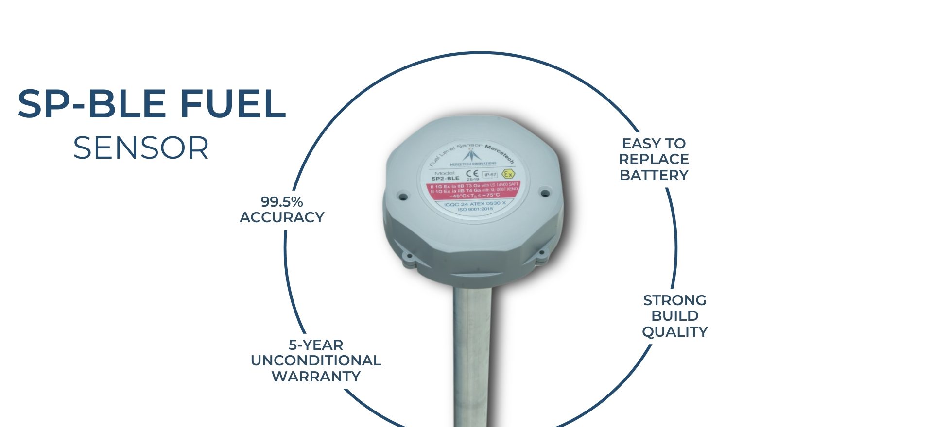 BLE-enabled wireless capacitive fuel sensor for industrial and fleet use